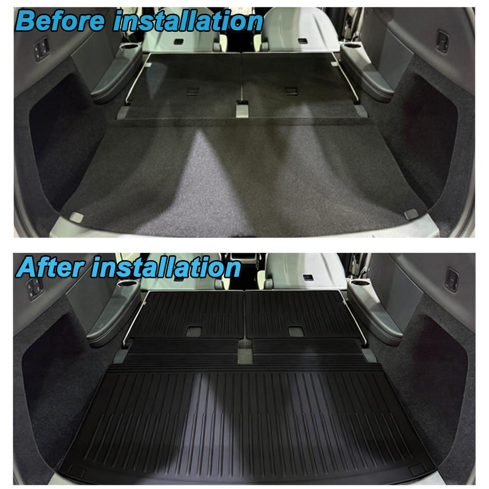 For Tesla Model YL Y L (6 Seats) 2026 All-Weather Floor Mats Cargo Liner Trunk Mats Back Seat Protector Pads Trunk Mat Anti-Kick