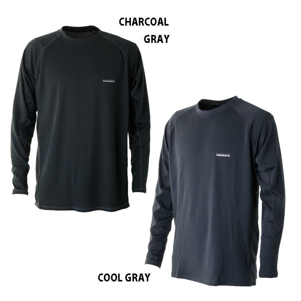 LITTLE PRESENTS Elastyczna siateczka Sucha koszulka z długim rękawem, T-18, Szary węglowy, Rozmiar M