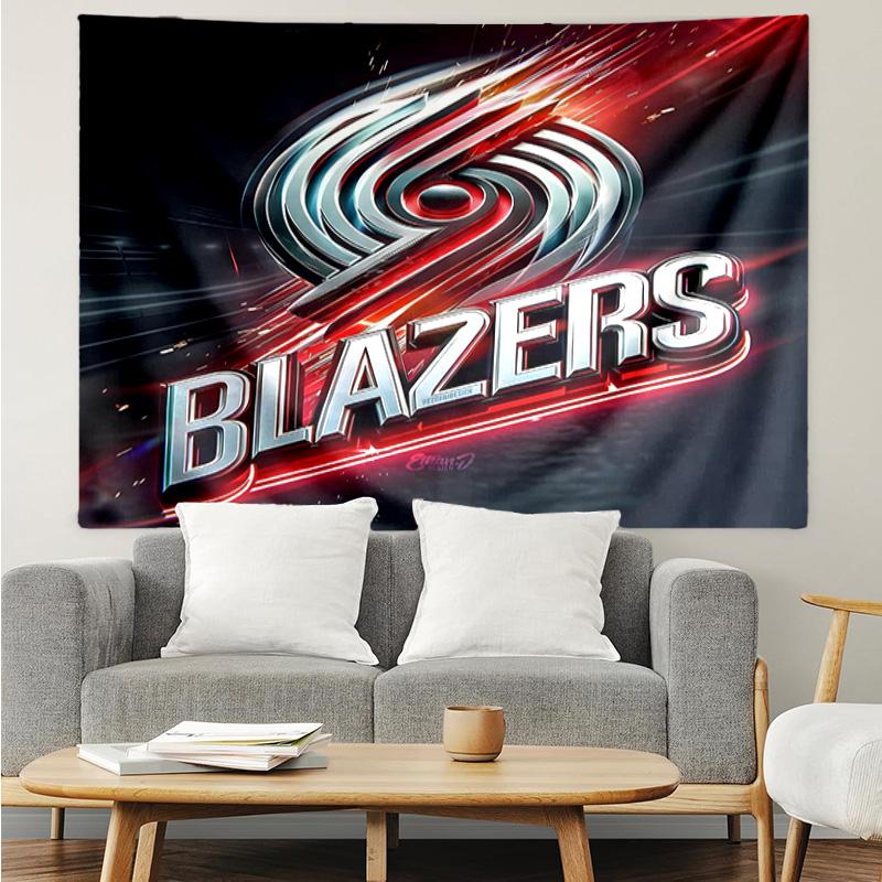 Trail Blazers Logo Quick-Dry Tapestry Hanging for Bedroom,Livingroom, Playroom,Decor Art Room Wall Tapestry Holiday and Birthday Gifts