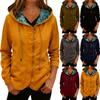 Women's Fashionable Solid Color V-neck Button Long Sleeved Knitted Cardigan Casual Jacket