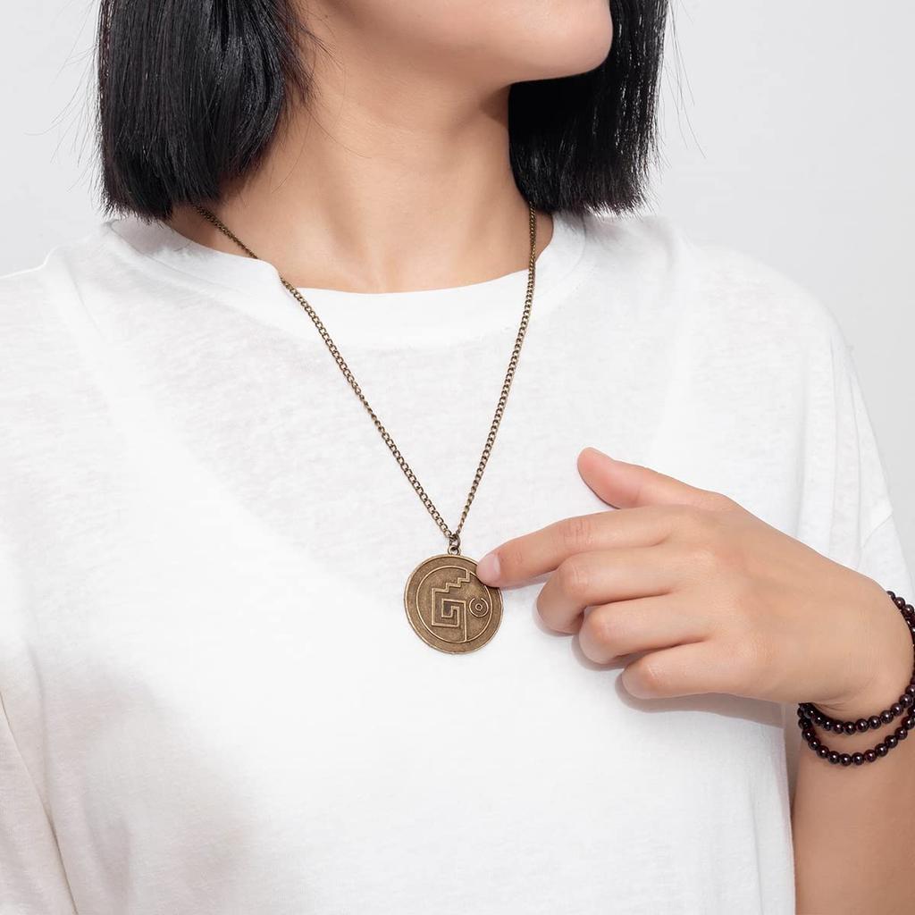 Classic Skull Necklace Pirates of The Caribbean Movies Cursed Aztec Coin Jewelry for Men Choker