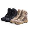 Men Tactical Boots Autumn Winter Waterproof Leather Boots Desert Safty Work Shoes Combat Ankle Boots Camouflage Hiking Shoes Comfortable Soft Sole Non