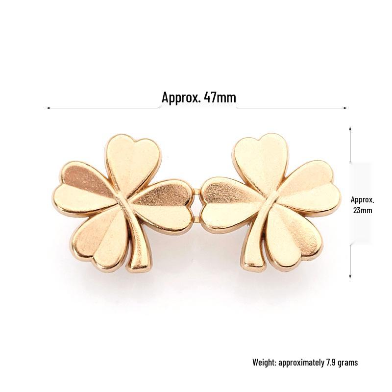 

Поясная пряжка «Четырёхлистный клевер»: Регулируемая металлическая пуговица без гвоздей для уменьшения талии джинсов.