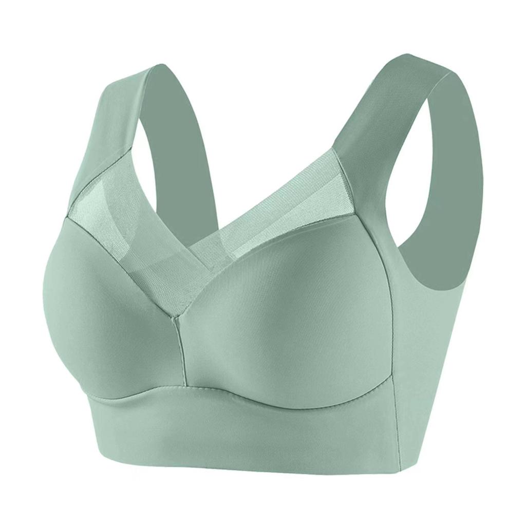 Wireless Back-Smoothing Seamless Bra - Latex Cups with Lift & Support, Plus Size Ice Silk Comfort for Sagging Prevention & T-Shirt Invisible Wear