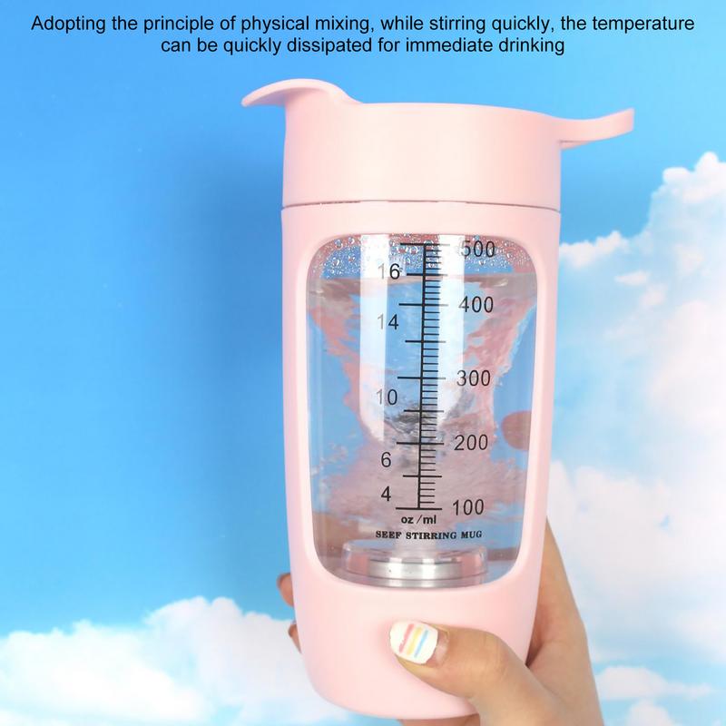 Elektrische Shakerflasche Hochgeschwindigkeits-Sicherheitsmischbecher für Protein Multifunktionale Mischbecher 600ml Fassungsvermögen USB Wiederaufladbar