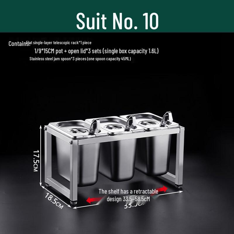 Jingbaodi Stainless Steel Portion Pan & Jam Rack Set