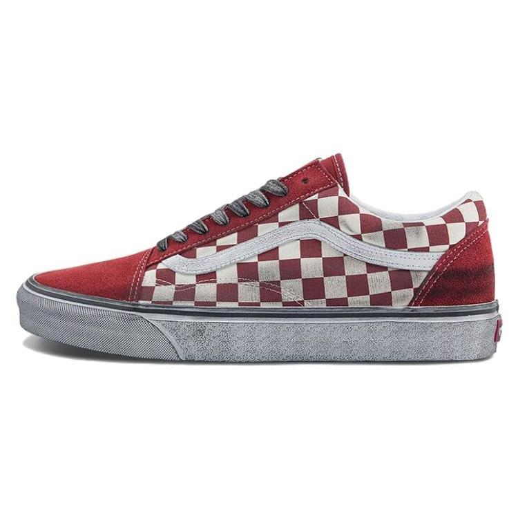 

New Vans Old Skool Stressed Check Red White VN0007NTY52 35