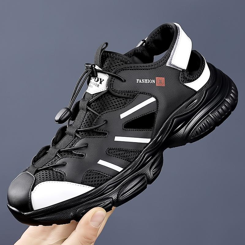 Anti-collision Toe Luxury Sandals Holiday Male Wading Aqua Shoes 2025 New Outdoor Casual Men Sandals Summer Leisure Beach Shoes