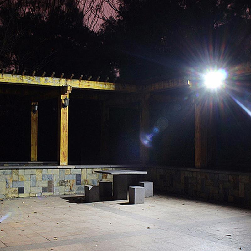 128 LED Solar Powered Outdoor Floodlight Wall Spotlight with Motion Detector