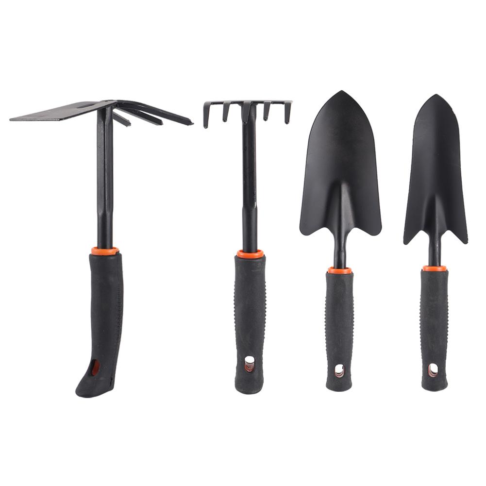 4Pcs Set Thickened Garden Shovel Rake Tool Set Home Gardening Accessories for Flower Planting