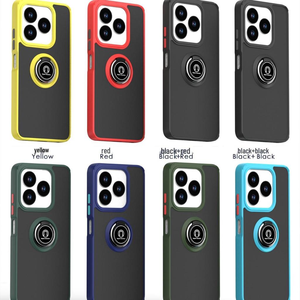 Funda con Soporte Magnético Qi Ying Gen 1 para ZTE V60 Axon60 - Tacto de Piel, Cubierta a Prueba de Caídas