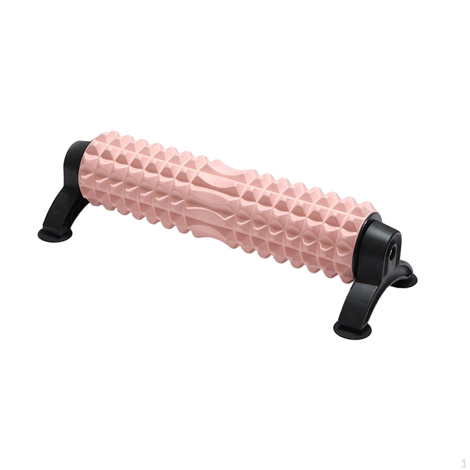 

Fitness Roller Foam Pilates Roll Block Exercise Massager Training Aid with Non-Slip Base for рожевий