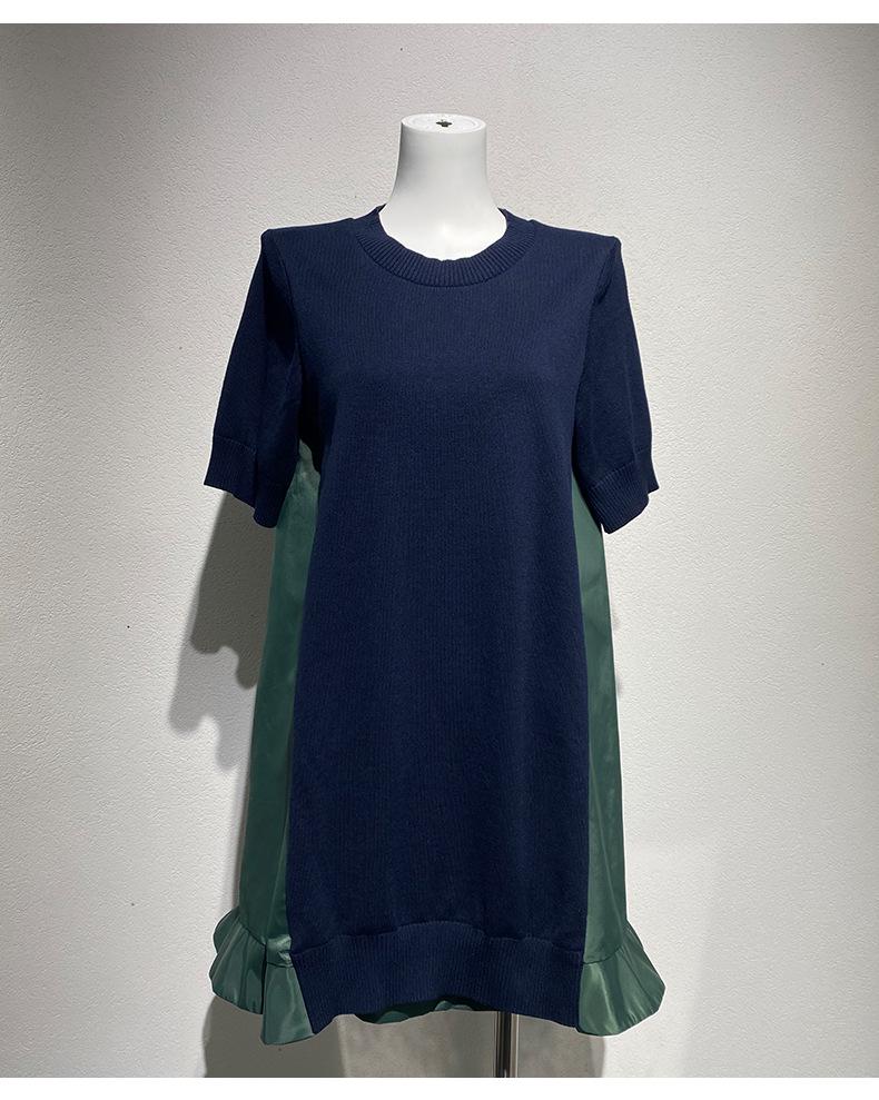 2026 Spring/Summer Women's Ruffle Patchwork Mini Dress