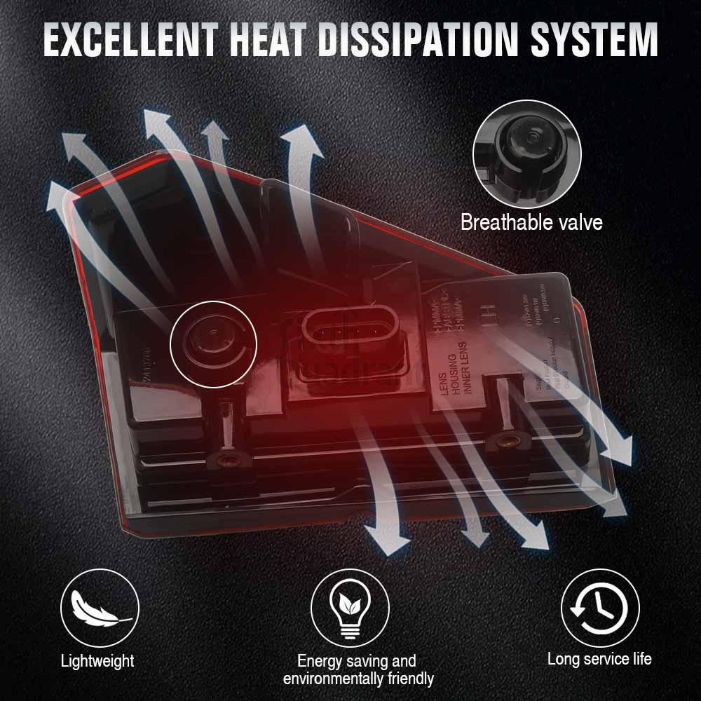 12V LED Rear Tail Light Car Part Left & Right ABS PC Red Smoke Fit For RANGER CREW XP 1000 NorthStar Edition Premium 2021-2025