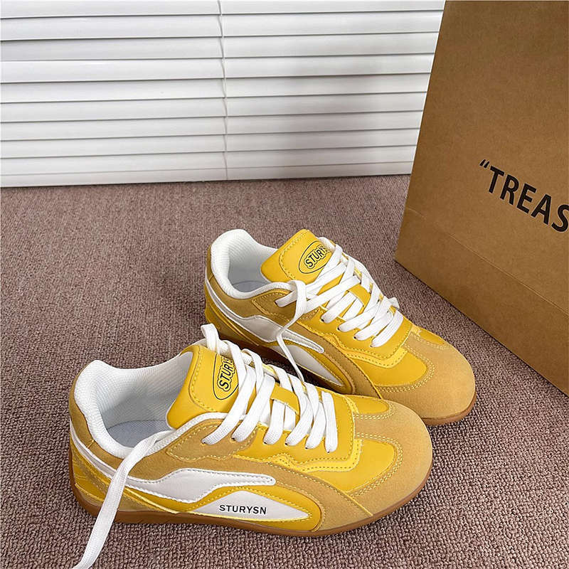 

Racing shoes Hong Kong style couple soft-soled Forrest Gump shoes women s autumn new yellow retro sports casual moral training shoes 44 жёлтый