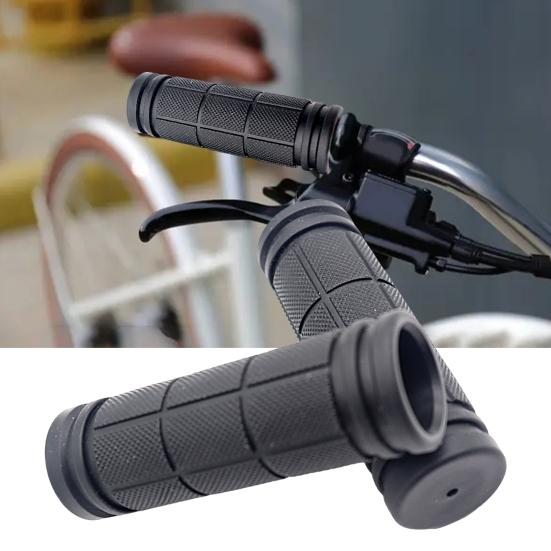 Bike Handlebar Sleeves Shock Anti-slip One-sided Locking Rubber Dustproof Cycling Handle Bar Grips Replacement Parts