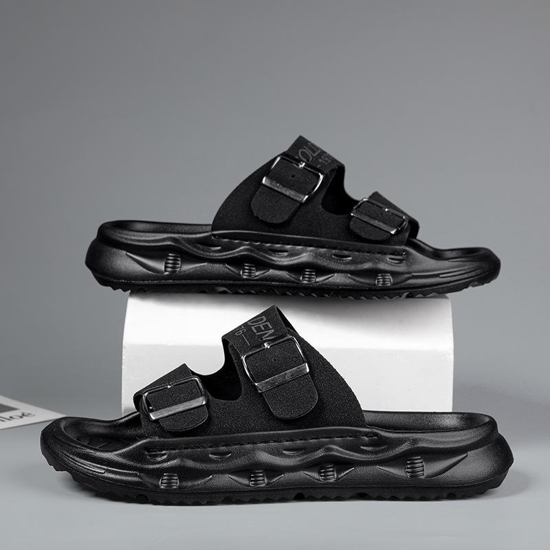 

Birkenstock slippers teen cool slippers outdoor 2025 summer high-grade slippers slippers 39 чорний