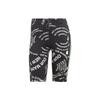 Scuba Shorts With Full Letter Print Women Bottoms Black HR4402