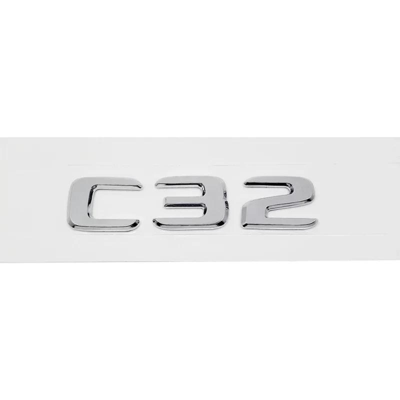 ABS Car Rear Trunk Emblem 3D Letters Tail Box Sticker Badge for Mercedes Benz C32 C36 C55 C63 C200 C220 C230 C Class W204 W205 KS6