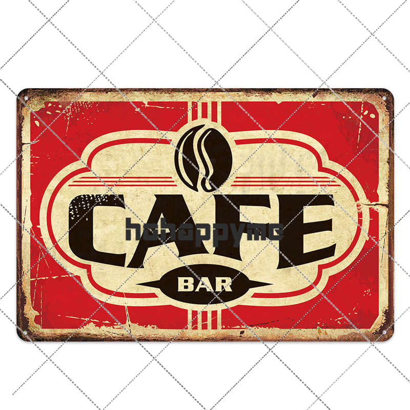 Coffee Tin Sign Vintage Metal Plaque Kitchen Coffee Bar Cafe Retro Posters Pub Wall Decorative Plates Home Decor 20*30 cm