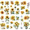 CRASPIRE 8 Sheets Lotus Flower Window Decal Large Lotus Leaf Sticker Summer Flower Decorative Waterproof PVC Adhesive Glass Window Clings to Prevent