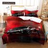 Sport Racing Car Duvet Cover Set Blue Race Car Bedding Set Full Size Boys Blue Flame Extreme Speed Sports Car Comforter Cover