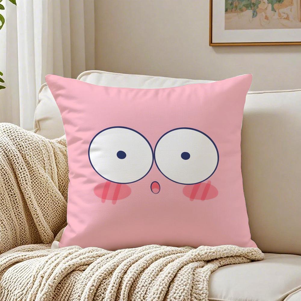 Cute Funny Funny Pink Eyes Cushion Cover Pillowcase Antidustmite living Room Sofa Decor Cushion Room