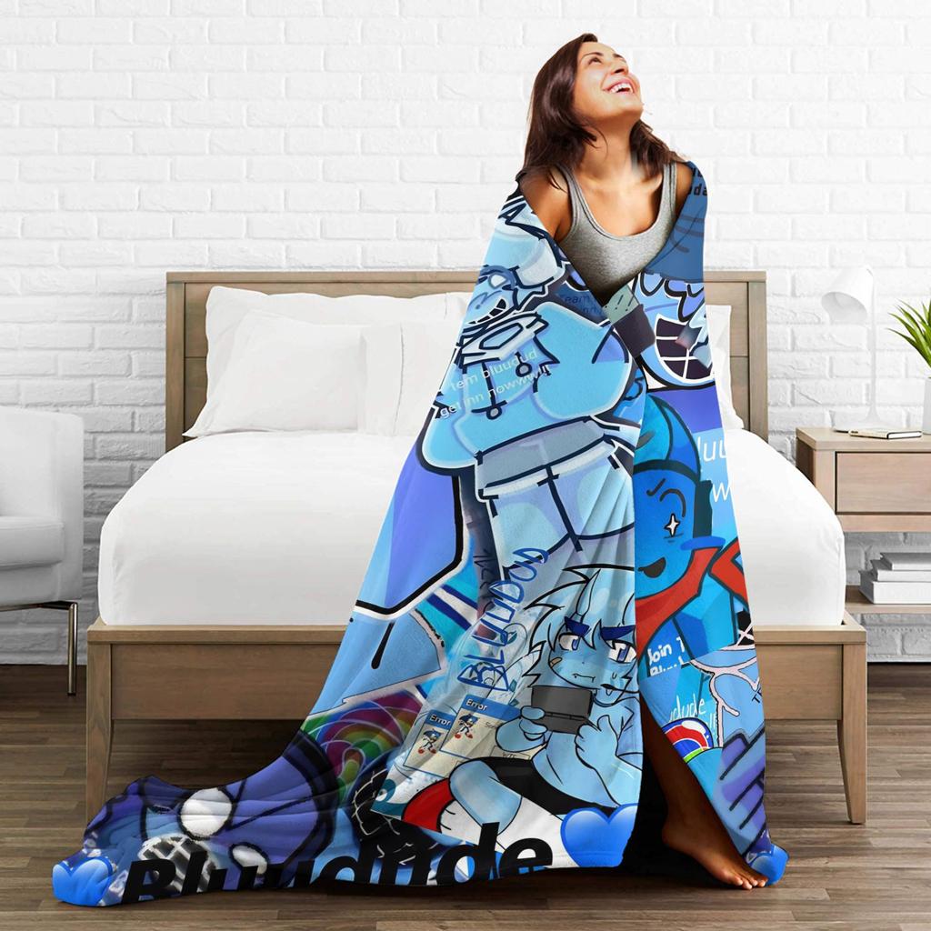 Bluudude Gubby Coperta Plaid Punto di Nascita Gioco Abbandonato Picnic Biancheria da Letto in Flanella Coperte per Camera da Letto Calda Morbida Copriletto Regalo di Compleanno
