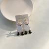 Creative Halloween Ghost Pumpkin Dangle Earrings for Women Lightweight Cartoon Bat Cat Flower Earrings Festival Jewelry Gifts