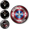 Marvel Captain America Iron Man Spider-Man Muster Wanduhr für Kinderzimmer Dekoration