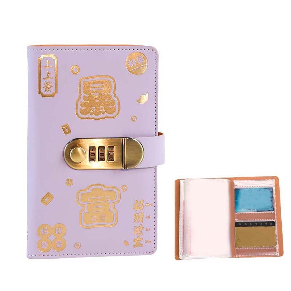 Wallet Storage Saving Money Binder With Password Lock Account Book Planner Organizer Family