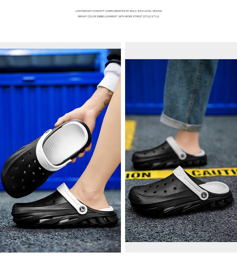 2024 Men's Non-Slip Thick Sole Casual Clog Shoes for Outdoor and Beach Wear