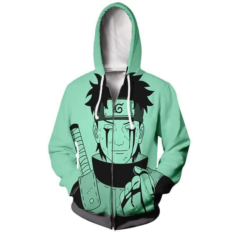 2025 Naruto Anime 3D Print Hooded Zip-Up Sweatshirt - Spring/Autumn Unisex Casual Cardigan.