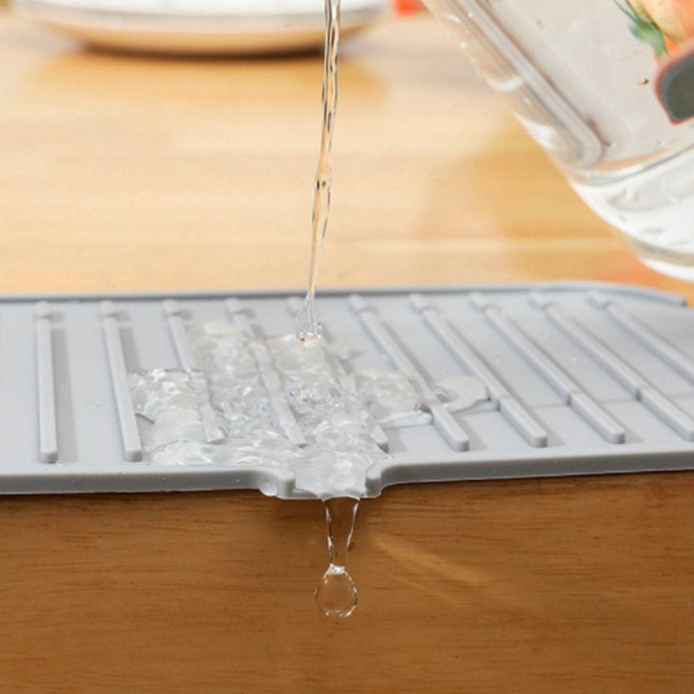Water Ripples Mildew Proof Faucet Mat Water Catcher Mat Sink Splash Pad Countertop Protector