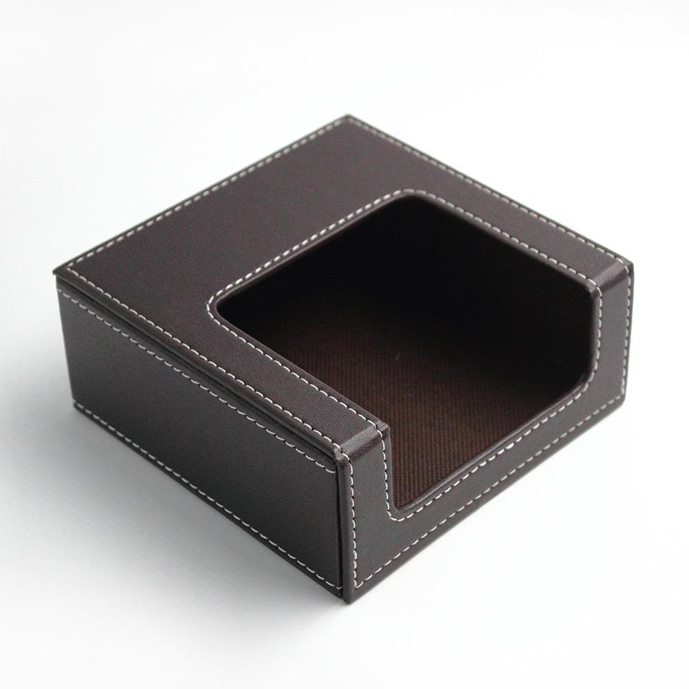 Creative Desktop Square Towel Box PU Leather Home Decor Paper Towel Box Tissue Storage Box Home кофейный