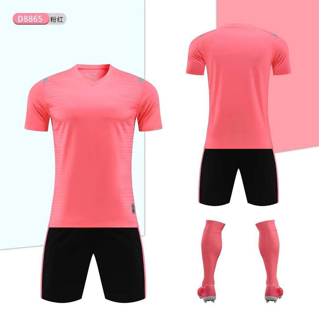 Football Jersey Set Outdoor Training Jersey Quick-Drying Sweat-Absorbing Breathable Short-Sleeved Competition Jersey Running Football Jersey