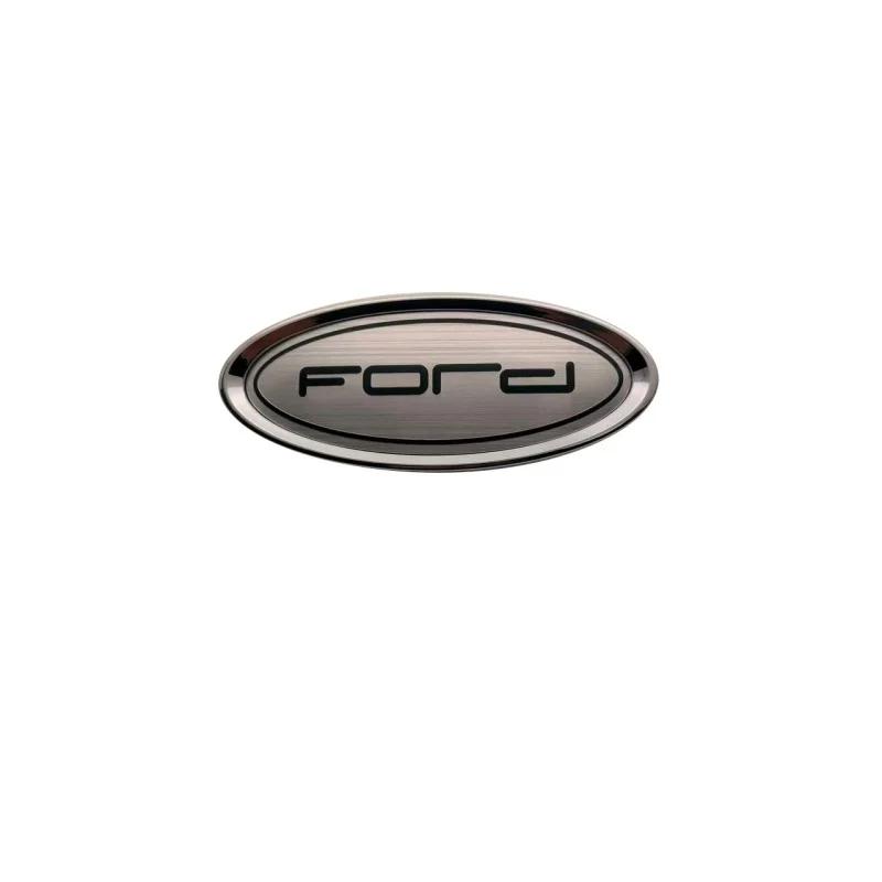 9.5cm 2Pins Auto Front Hood Emblem Rear Trunk Badge Decal Sticker For Ford Focus Mk2 Mk3 Fiesta Mk7 Ranger Mondeo Mk4 S-MAX Kuga