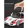 Maßstab 1/18 Porsche 918 Martini Lackiert Limitierte Auflage Legierung Metall Diecast Automodell Geburtstagsgeschenk für Freund Sound & Licht Serie