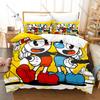 Cool Cuphead and Mugman Bedding Set Includes Duvet Cover + 2 Pillowcases 1930s Retro Rubber Hose Run And Gun Game Bedroom For Ga