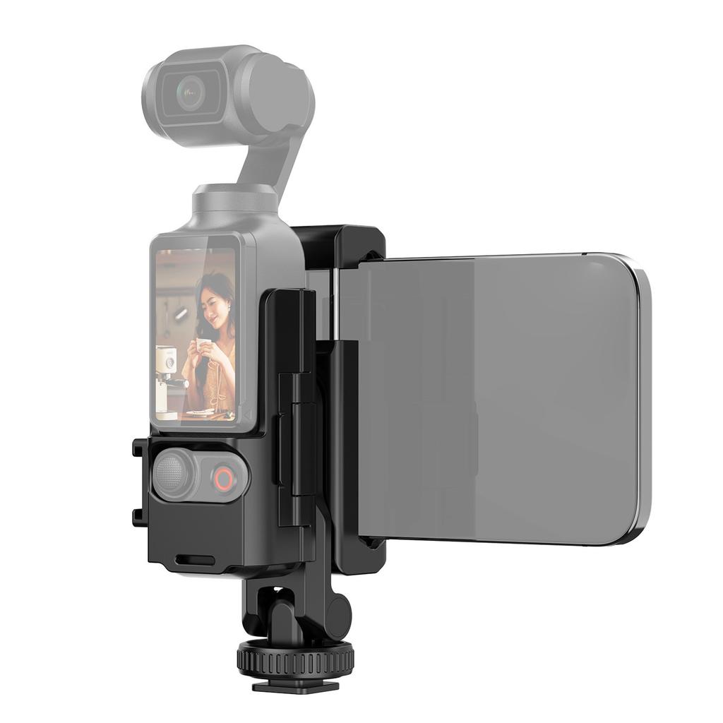 Multi functional Camera Mount Bracket with Phone Holder 3 Cold Shoe Mount Tripod Phone Mount Replacement for DJI Osmo