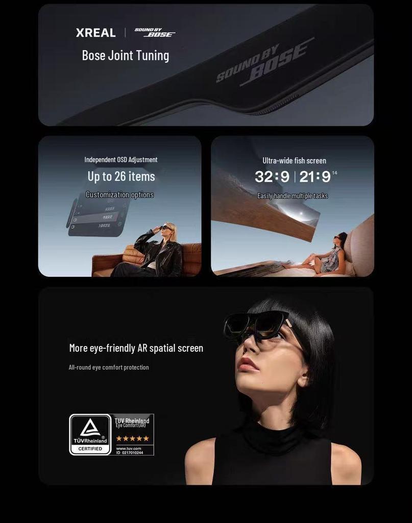 XREAL One Pro AR-Brille mit nativem 3DoF, Space Hovering und der X-Prism Optical Engine der nächsten Generation.