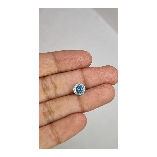 light Blue Portuguese Cut Moissanite Diamond