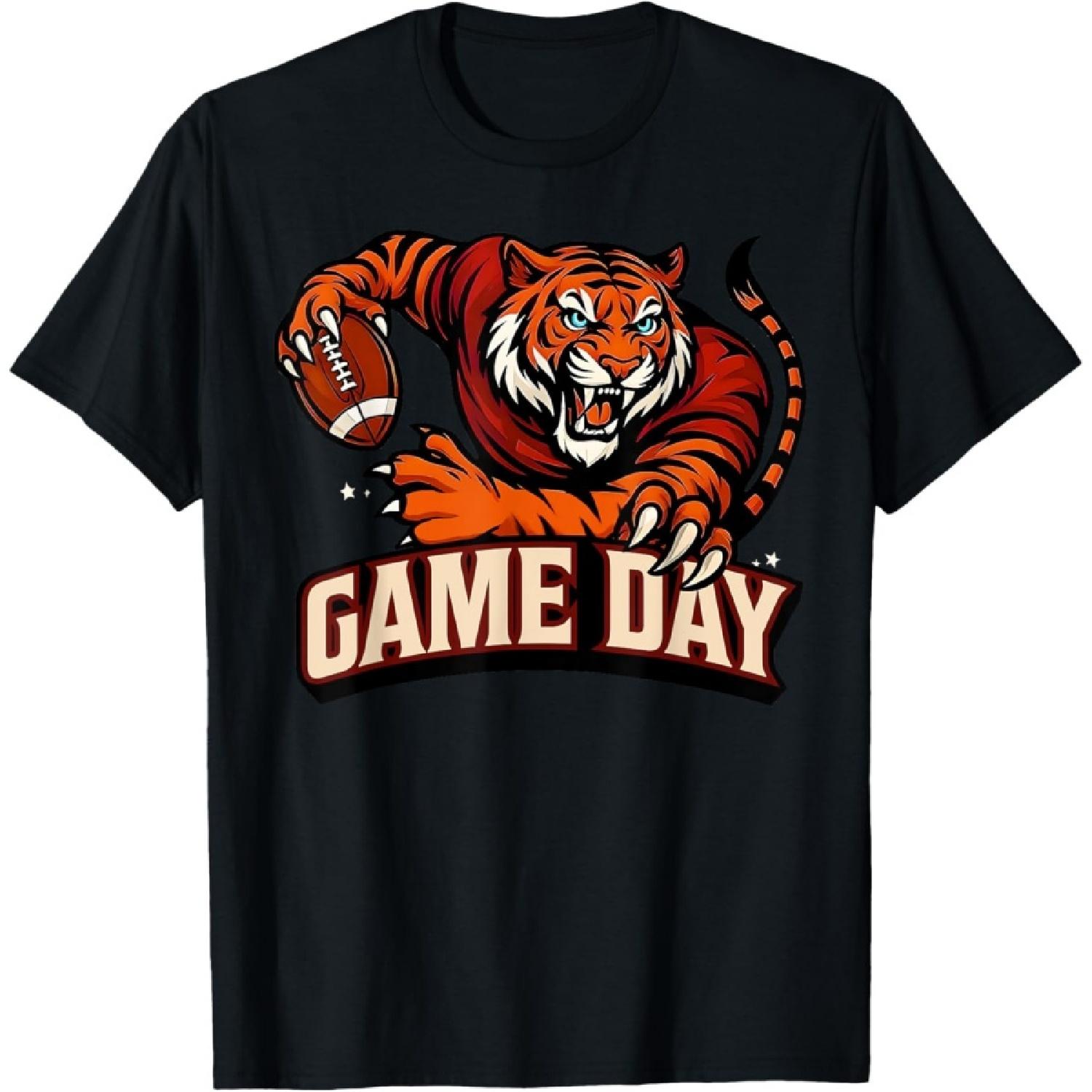 Тачдаун День игры в американский футбол День благодарения Тигр Крутая футболка S