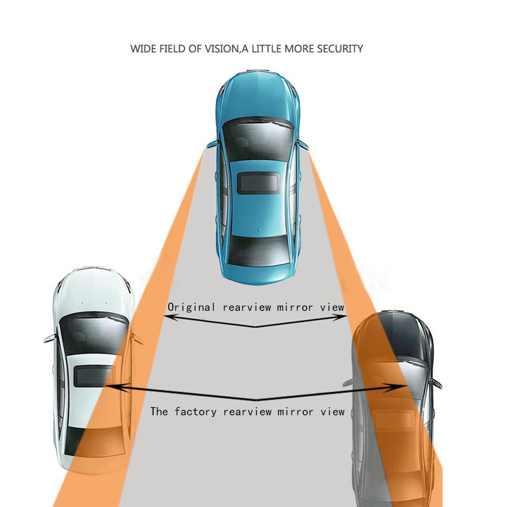 2PCS Car Rear View Mirror Rotatable 360 Degree Adjustable Wide Angle Convex Mirror Auto Safety Blind Spot Mirror for