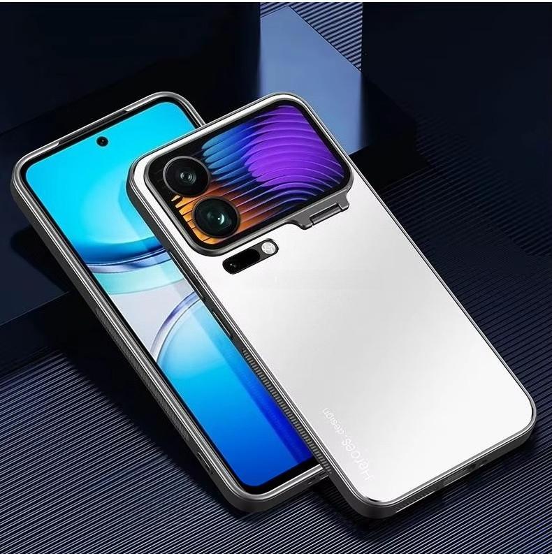 

Advanced Matte Camera Lens Invisible Stand Phone Case For Xiaomi 17 Pro Max 17 Pro Dustproof Car Magnetic Hard Back Protect Case Xiaomi 17 pro max срібний