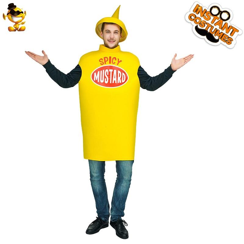 Adult Couple Halloween Ketchup Cosplay Costume Stage Costume Masquerade Spoofing