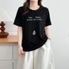 2026 Plus Size Women's Brushed T-Shirt - Short Sleeve, Letter Print, Round Neck, Casual Top.