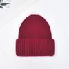 Winter Knit Beanie Hat Unisex  Custom Logo Ribbed Wool Knit Beanies Winter Luxury Warm Cuffed Beanie Hat for Women Men