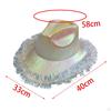 Cowboy Hat, Glitter Cowgirl Hats, Dress Up Decorative Breathable Headwear Sun Hat Jazz for