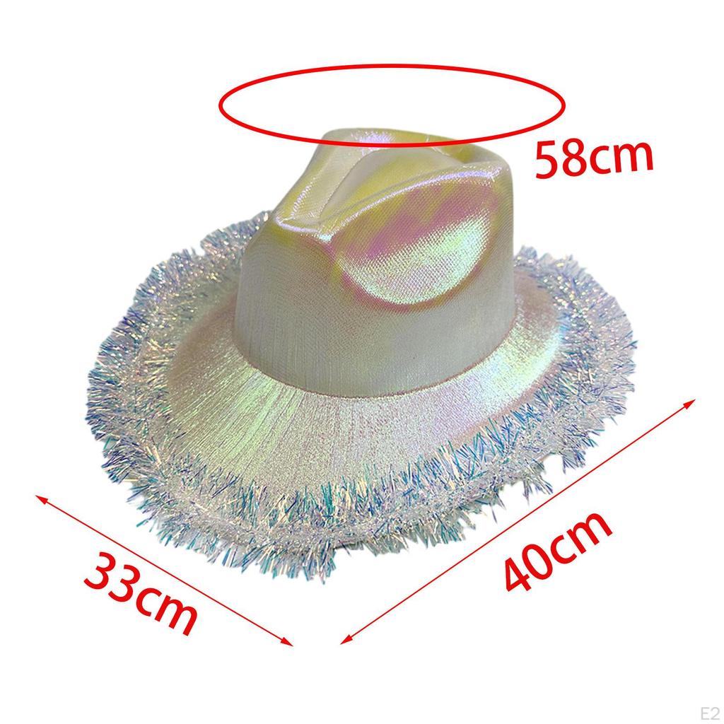 Cowboy Hat, Glitter Cowgirl Hats, Dress Up Decorative Breathable Headwear Sun Hat Jazz for